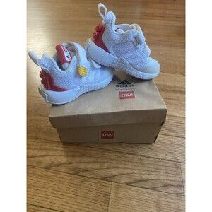 Adidas Lego Kids' Red White Size 5.5K Toddler Baby Sneakers With Box Rare GUC!